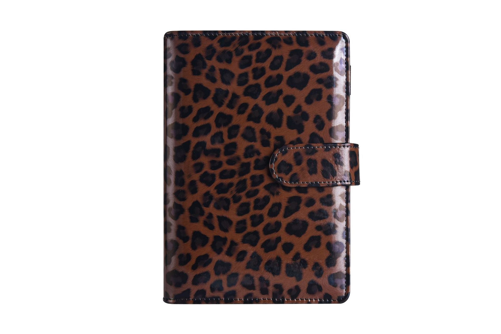 Wholesale Leopard Pattern Splicing Binder Leather PU Cash Budget Binder Notebook